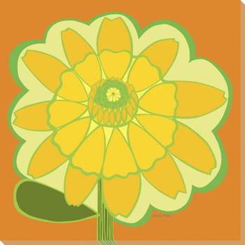 Flower Green Cone Wrapped Canvas Giclee Print Wall Art