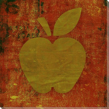 Qwerties Apple Wrapped Canvas Giclee Print Wall Art