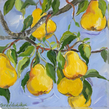 Pears on the Tree Wrapped Canvas Giclee Print Wall Art