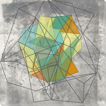 Geomolecule II Wrapped Canvas Giclee Art Print Wall Art