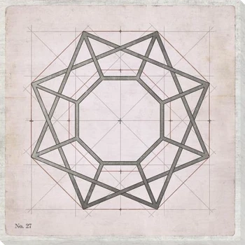 Geometric Pink No 27 Wrapped Canvas Giclee Art Print Wall Art