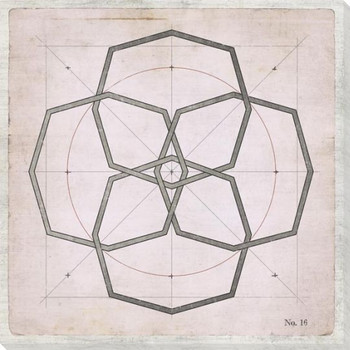 Geometric Pink No 17 Wrapped Canvas Giclee Art Print Wall Art