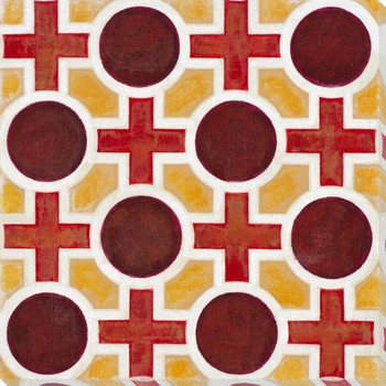 Vibrant Tiles II Wrapped Canvas Giclee Print Wall Art