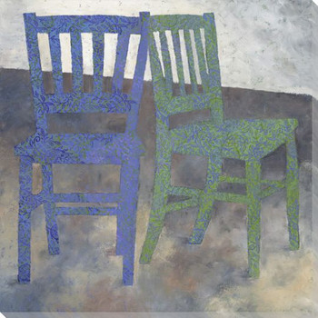 Two Chairs Wrapped Canvas Giclee Print Wall Art