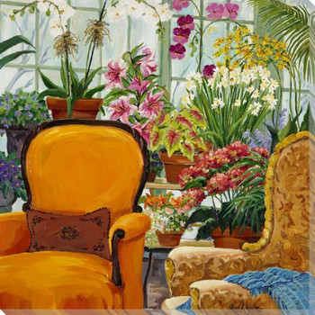 Tangerine Chair Wrapped Canvas Giclee Print Wall Art