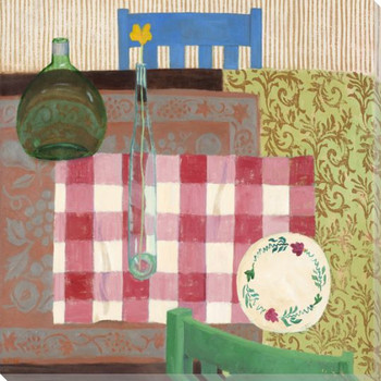 Table Between the Chairs Wrapped Canvas Giclee Print Wall Art