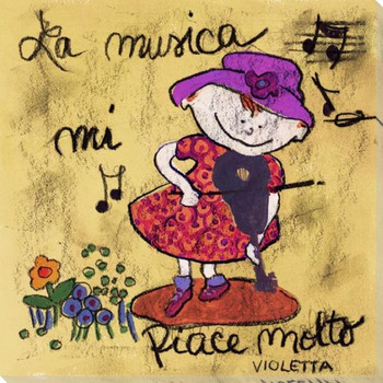 La Musica Wrapped Canvas Giclee Print Wall Art