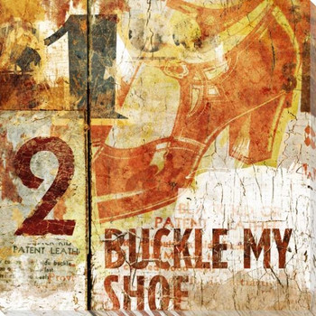 Buckle My Shoe Wrapped Canvas Giclee Print Wall Art