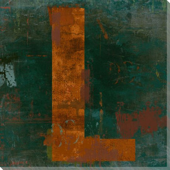 Letter Key L Wrapped Canvas Giclee Print Wall Art