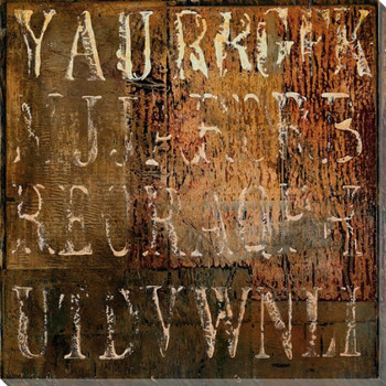 Rustic Letters Wrapped Canvas Giclee Print Wall Art