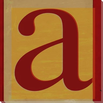 QWERTY Letter A Wrapped Canvas Giclee Print Wall Art