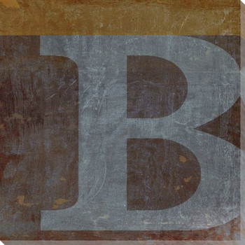 QWERTY Letter B Wrapped Canvas Giclee Print Wall Art