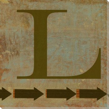 QWERTY Letter L Wrapped Canvas Giclee Print Wall Art