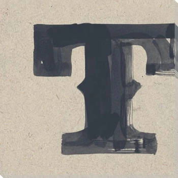 Painted Letter T Wrapped Canvas Giclee Print Wall Art