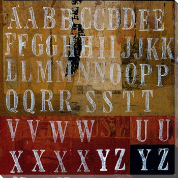 A Thru YZ Letters Wrapped Canvas Giclee Print Wall Art