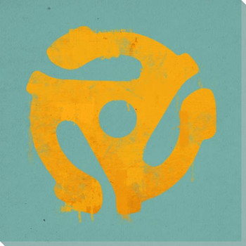 45 RPM Blue Wrapped Canvas Giclee Print Wall Art