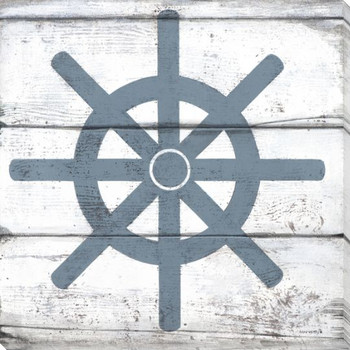 Nautical Elements Ship Wheel III Wrapped Canvas Giclee Print