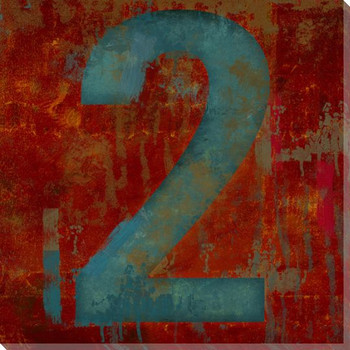 Number Key 2 Wrapped Canvas Giclee Print Wall Art