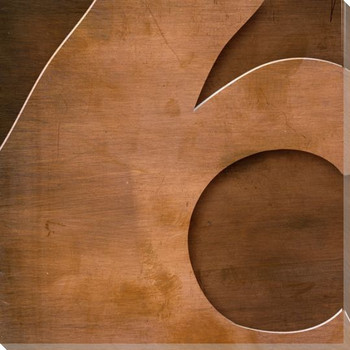 Gill Sans Ultra Bold Number 6 Wrapped Canvas Giclee Print Wall Art