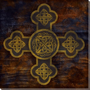 Celtic Cross 3 Wrapped Canvas Giclee Print Wall Art