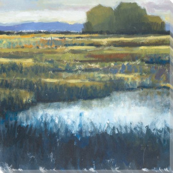 Indigo Marsh I Wrapped Canvas Giclee Print Wall Art