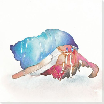 Hermie Crab Wrapped Canvas Giclee Print Wall Art