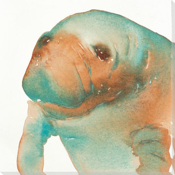 Mannie the Seal Wrapped Canvas Giclee Print Wall Art