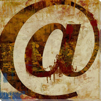 At Sign Symbol Wrapped Canvas Giclee Print Wall Art