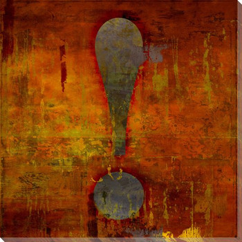 Exclamation Point Symbol Wrapped Canvas Giclee Print Wall Art