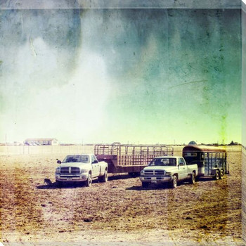 Ram Tough Trucks and Trailers Wrapped Canvas Giclee Print Wall Art