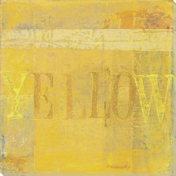 "Yellow" Block Wrapped Canvas Giclee Print Wall Art