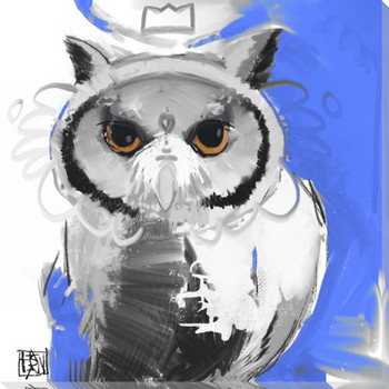 Owl Bird 2 Wrapped Canvas Giclee Print Wall Art