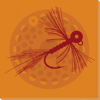 Orange Fly 2 Wrapped Canvas Giclee Print Wall Art