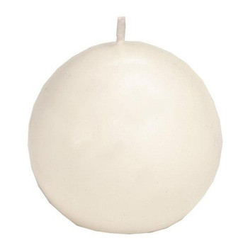 2.75" White Ball Candles, Set of 6