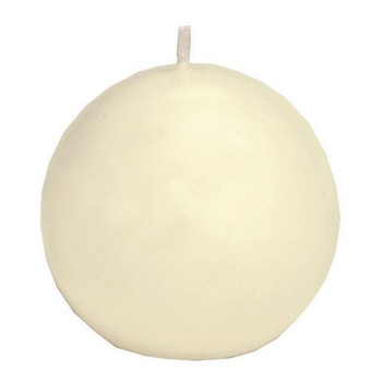 4" Cream Ball Candles, Set of 6