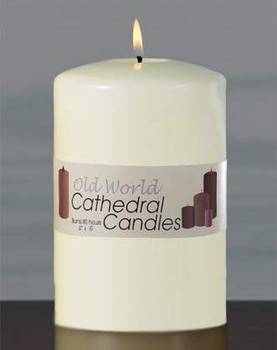 6" Old World Altar Unscented Pillar Candles, Set of 6