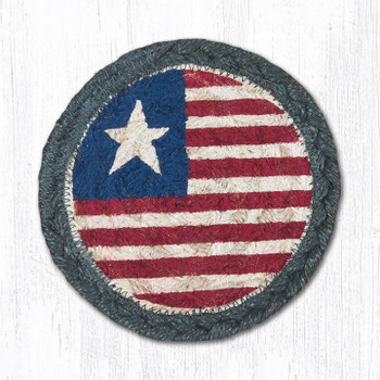 Original Flag Braided Jute Coaster