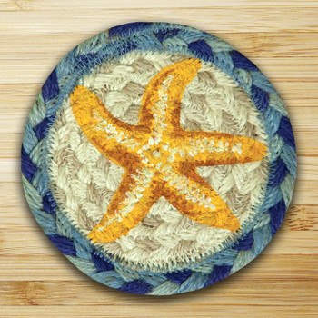 Starfish Braided Jute Coaster