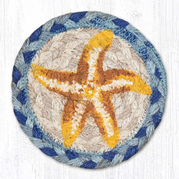 Starfish Braided Jute Coaster