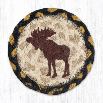 Bull Moose Braided Jute Coaster