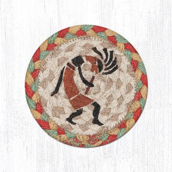 Kokopelli Braided Jute Coaster