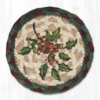 Holly Braided Jute Coaster by Sandy Clough