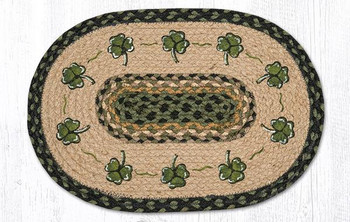Shamrock Braided Jute Oval Placemats by Susan Burd, Set of 2