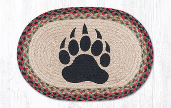 Bear Paw Braided Jute Oval Placemat