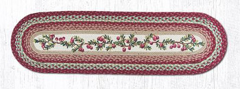 13" x 48" Cranberries Jute Oval Table Runner by Harry W. Smith