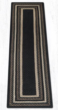 2' x 8' Mocha Frappuccino Braided Jute Rectangle Runner Rug