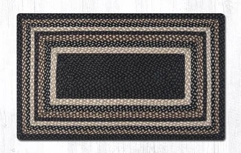 27" x 45" Mocha Frappuccino Braided Jute Rectangle Rug