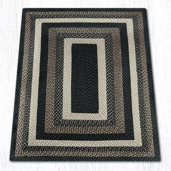 4' x 6' Mocha Frappuccino Braided Jute Rectangle Rug
