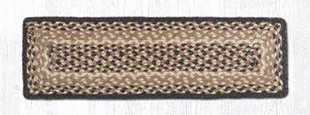 Chocolate Natural Jute Rectangle Stair Tread Rug 8.25x27