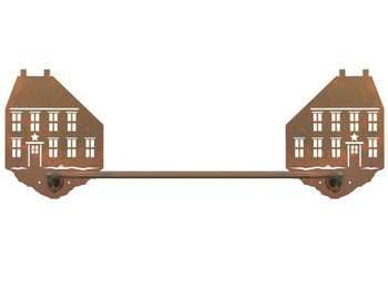 18" House Metal Towel Bar